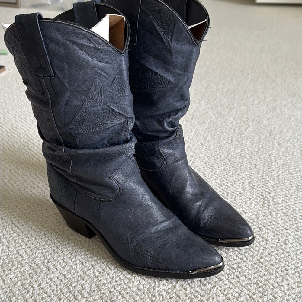 Dingo Women's Black Leather Cowboy Boots
